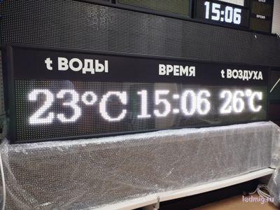 Часы-термометр для бассейна / пляжа 500*1970мм  купить в Тюмени