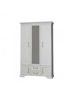 Шкаф распашной ШР-3 "Грация" с зеркалом и выдвижными ящиками (Браво мебель)
