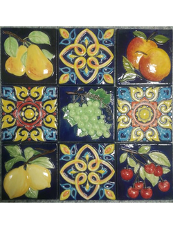 Изразцовая плитка "Дары сада"