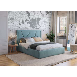 Кровать ИНДИГО 1400 без ортопеда, NEO 22/бирюза ш1525 в1165 г2140мм