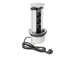 Удлинитель для офиса D80 серый AE-BPW3GS-80 с проводом 1,5 метра GTV