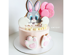 Декор торта зайчик/лисичка