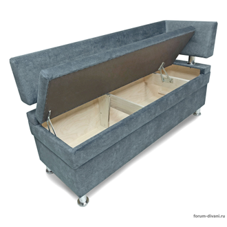 Кухонный ДИВАН "ФОРУМ-4" 130см с боковой спинкой, Серый Правый