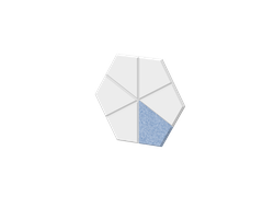 Набор акустической настенной мозаики "Лед",   6 шт.