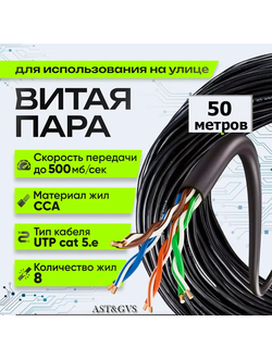 Кабель UTP, FTP 8x0.5, 50 м