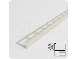 Окантовочный плиточный профиль из алюминия 10 мм. Лука ПК 01 бронза