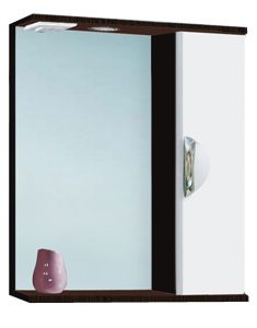 Шкаф зеркальный "Ника 600" венге с подсветкой Vako