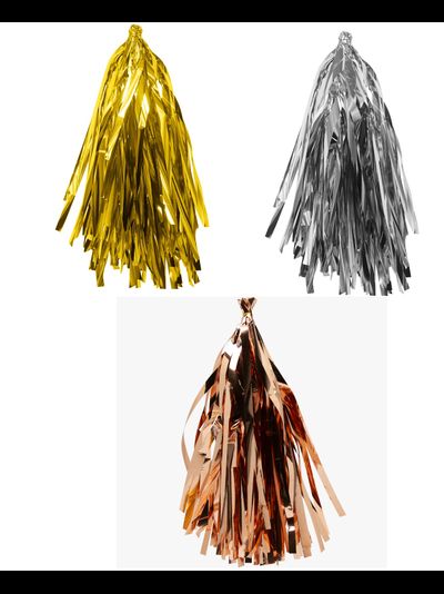 Гирлянда Тассел, фольга, 3 м, 12 листов, МИКС