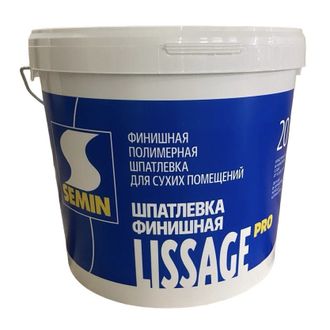 Lissage Pro 20кг - тонкая финишная шпатлевка для стен и потолка.