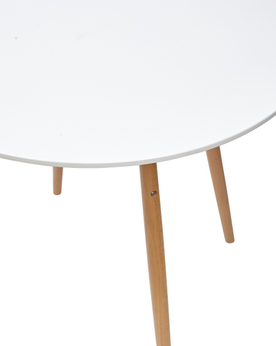 Стол CLIDE D90 белый/массив бука  М-City