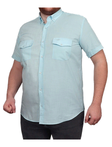 Классическая рубашка для мужчин большого размера арт. 156658-236 (цвет ментол)  Размеры 60-80