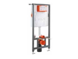 Комплект: подвесной безободковый унитаз с тонким сиденьем с микролифтом, инсталяцией и панелью управления, Vitra Sento Rim-Ex, 9830B003-7207