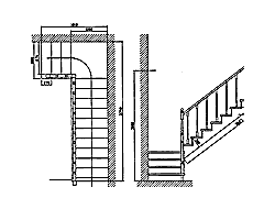 Деревянная лестница. Вариант №2