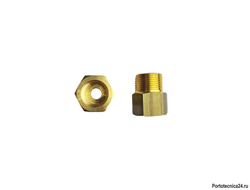 Переходник штуцер М22х1,5; гайка 3/8"