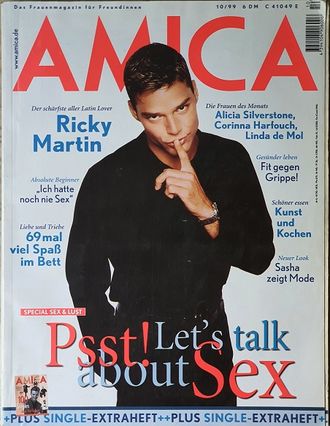 Amica Magazine October 1999 Ricky Martin, Женские иностранные журналы, Intpress, Intpressshop