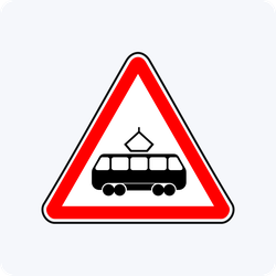 Дорожный знак 1.5 Пересечение с трамвайной линией