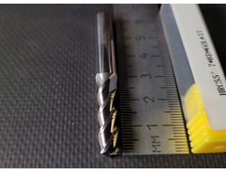 Фреза 7 мм HRC55 твердосплавная 3-х зубая по цветному металлу 30/60 мм