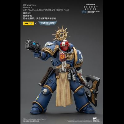 Ультрамарин брат Метаурус (Warhammer 40K) - КОЛЛЕКЦИОННАЯ ФИГУРКА 1/18 Metaurus with Power Axe, Stormshield and Plasma Pistol (JT02786) - JOYTOY