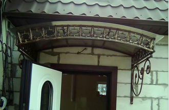 Козырек кованый фото - Арт 04