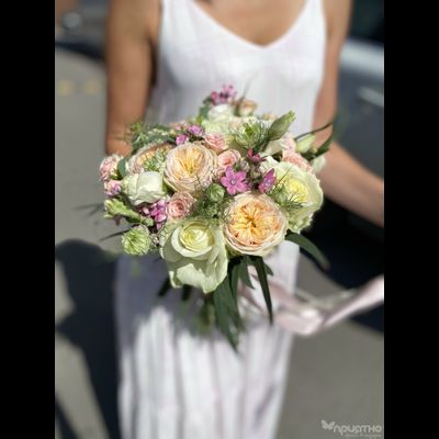 Букет невесты &amp; Бутоньерка № 1308