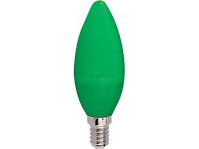 Лампа светодиодная Ecola свеча E14 6W Зеленая матовая 100x37 C4TG60ELY