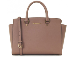 Женская Сумка Michael Michael Kors Selma Large темно-бежевая