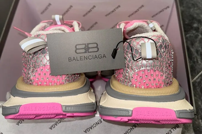 Balenciaga 3XL Fishnet Pink Grey