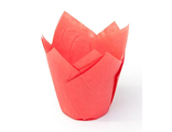 Форма бумажная &quot;тюльпан&quot; для капкейков/кексов (красная, 200шт.), 50*80мм