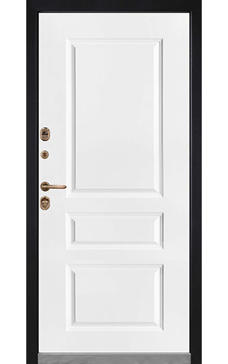 Дверь металлическая "Тор Термо" тик, панель - тор термо цвет белая эмаль