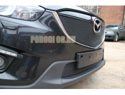 Защита радиатора Mazda CX-5 2012-2014 black верх PREMIUM