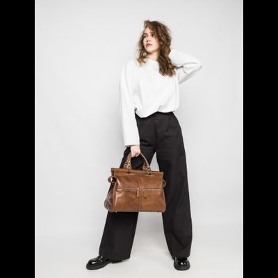 Кожаный саквояж Monvalle Premium brown (арт. 4046-63)