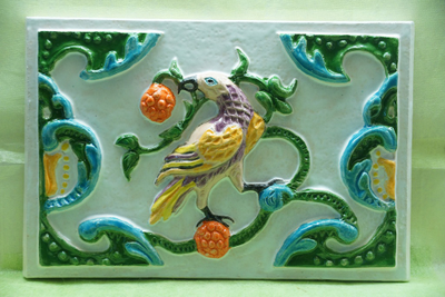 Соловей и праздник урожая (фасадный изразец)