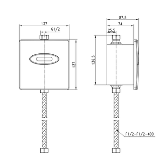 LM4657CE Сенсорный смеситель для писсуара PROJECT