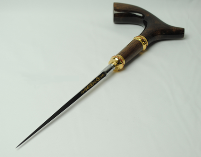 Классическая трость ручной работы с клинком  с инкрустацией