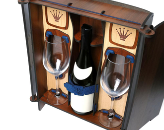 Мини-бар с бокалами для бутылки вина "Софокл" - арт.3247