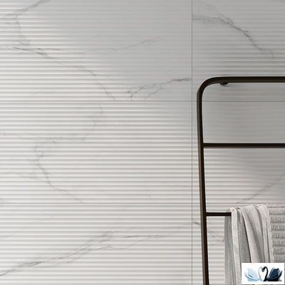 Плитка Gracia Ceramica Marble matt white wall 02 30x90 с рельефом