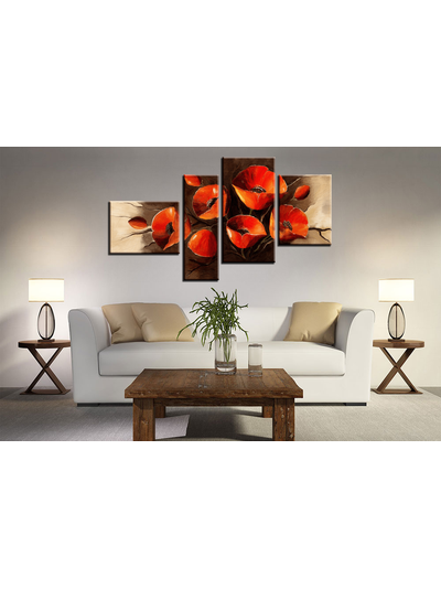 Модульная картина "Маковое счастье"