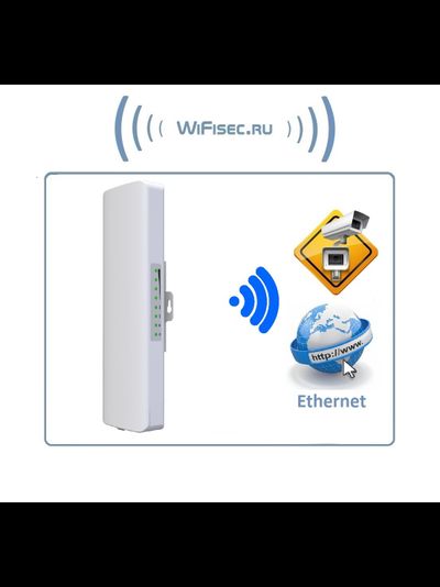 COMFAST CF-E312A V2 WiFi (5.8GHz) точка доступа уличной установки, рабочий диапазон температуры  -40°C ~ +55°C. со скоростью передачи данных до 300 мегабит/с на расстоянии до 5 км. (1 шт.)