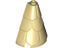 Tower Roof 2 x 4 x 4 Half Cone Shaped with Roof Tiles, Tan (35563 / 6306077)