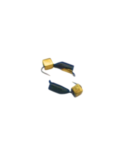 30-52-108/ Мормышка вольфр. "Народная" "СТОЛБИК" с коронкой + кубик золото (гематит) Ø3 вес 0,7гр (уп-ка 10шт.)