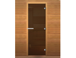 Дверь для бани и сауны  70х200 ДС БРОНЗА  (8мм)