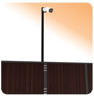 BOXFORCAM Труба без фланцев 150 см. для крепления уличных модемов, элементов слаботочного оборудования систем безопасности, интернет вещей, IT (чёрная/белая)