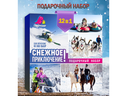 ПОДАРОЧНЫЙ СЕРТИФИКАТ "СНЕЖНОЕ ПРИКЛЮЧЕНИЕ" - НЕОБЫЧНЫЙ ПОДАРОК 1 ИЗ 12 ВПЕЧАТЛЕНИЙ НА ВЫБОР