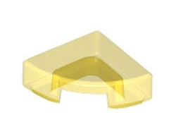 Tile, Round 1 x 1 Quarter, Trans-Yellow (25269 6404156 6514468)