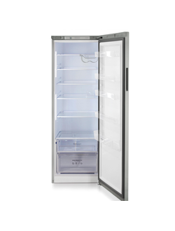 однокамерный холодильник без морозильной камеры в серебристом цвете