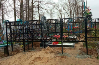 Ритуальная ограда фото -Арт 02