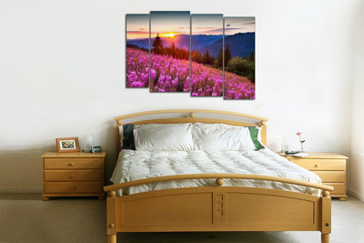 Модульная картина "Цветущий склон"