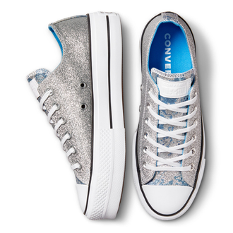 Converse chuck taylor all star silver low top trainers shop