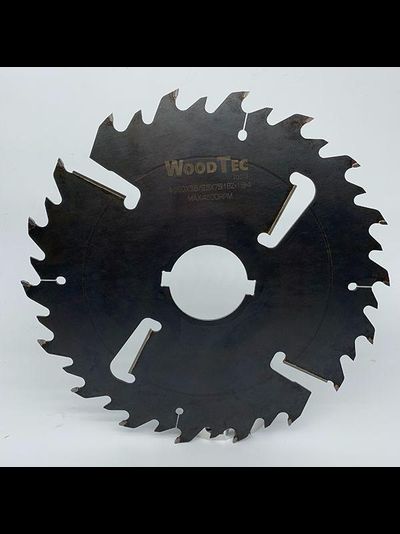 Пила дисковая Ø350 х 75 (2KH 14*7) х 3,8/2,5 Z = (18 + 18) + 4 WoodTec для многопила &quot;Акула&quot;, &quot;Миг&quot;, &quot;Триумф&quot;, от