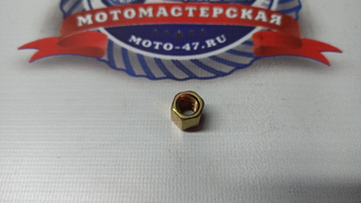 Гайка шпильки крепления головки на мотоцикл Урал, Днепр (высокая, M 8*1)